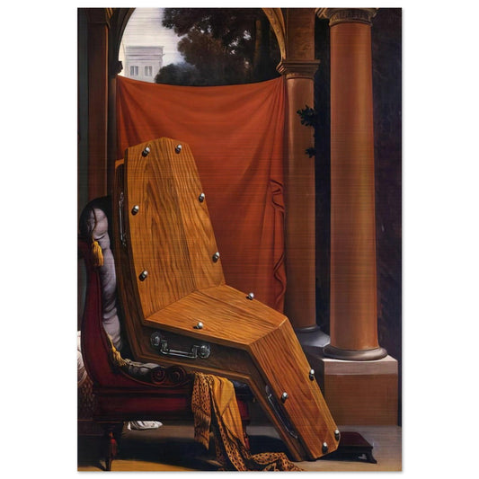 PERSPECTIVE MADAME R%C3%A9CAMIER DE DAVID 1950 - Rene Magritte Brushed Aluminum Print - 70x100 cm / 28x40 inches | Rene Magritte Aluminum Print | Rene Magritte Prints