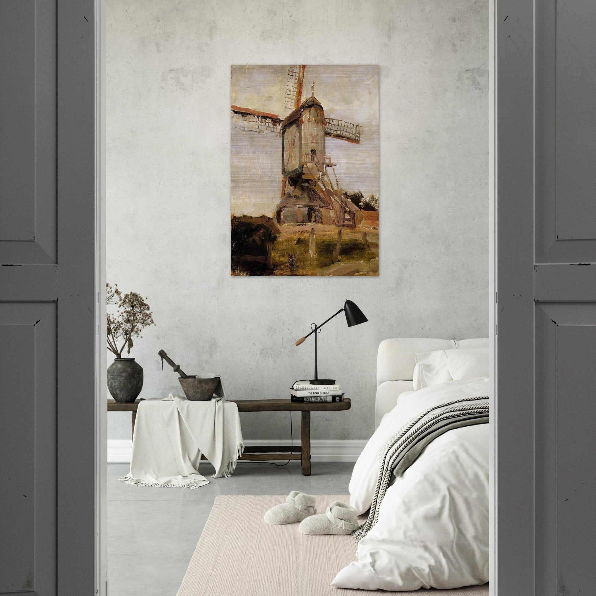 Mill of Heeswijk Sun - Piet Mondrian Brushed Aluminum Print - 70x100 cm / 28x40 inches | Piet Mondrian Aluminum Print | Piet Mondrian Prints