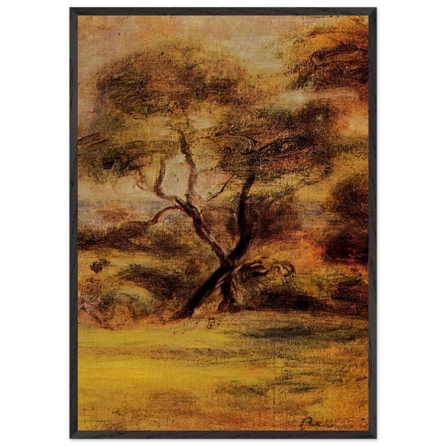 A Walk by the Sea - Pierre-Auguste Renoir Framed Art Print – Black Wooden Frame - Default Title - -Framed Art Print