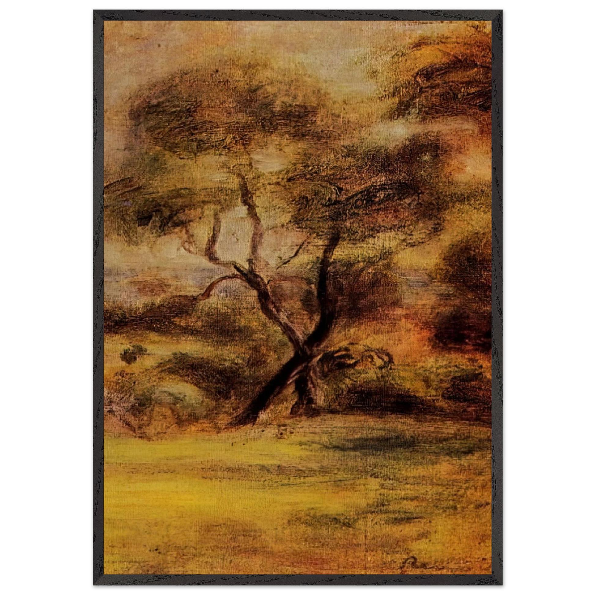 A Walk by the Sea - Pierre-Auguste Renoir Framed Art Print – Black Wooden Frame - Default Title - -Framed Art Print