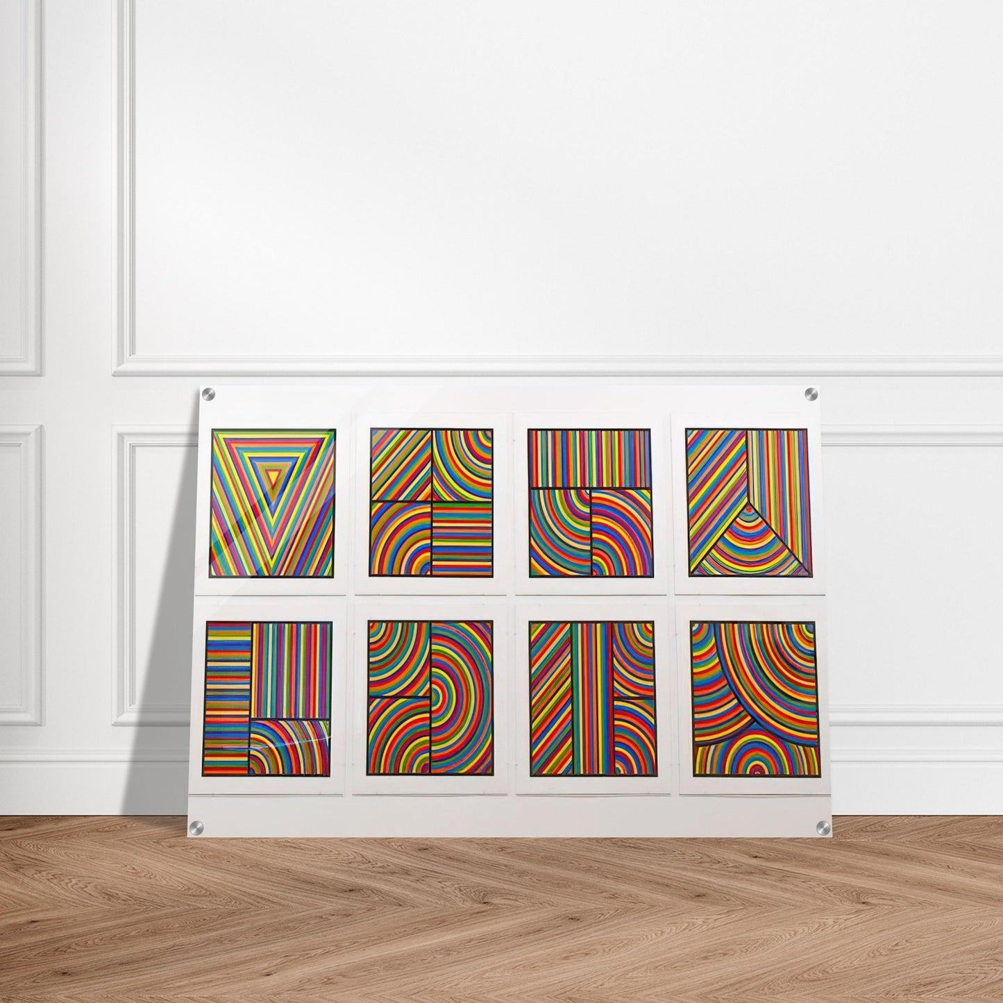 Color Bands Wadsworth Portfolio - Sol LeWitt Acrylic Print - 70x100 cm / 28x40″ inches | Sol LeWitt Wall Art | Sol LeWitt Prints