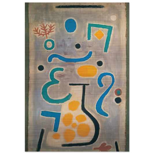 THE VASE 1938 - Paul Klee Brushed Aluminum Print - 70x100 cm / 28x40 inches | Paul Klee Aluminum Print | Paul Klee Prints