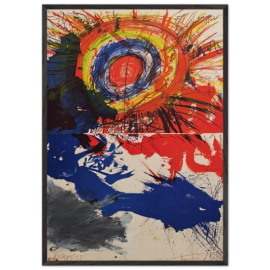 Composition - 1957 - Walasse Ting Framed Art Print – Black Wooden Frame - Default Title - -Framed Art Print