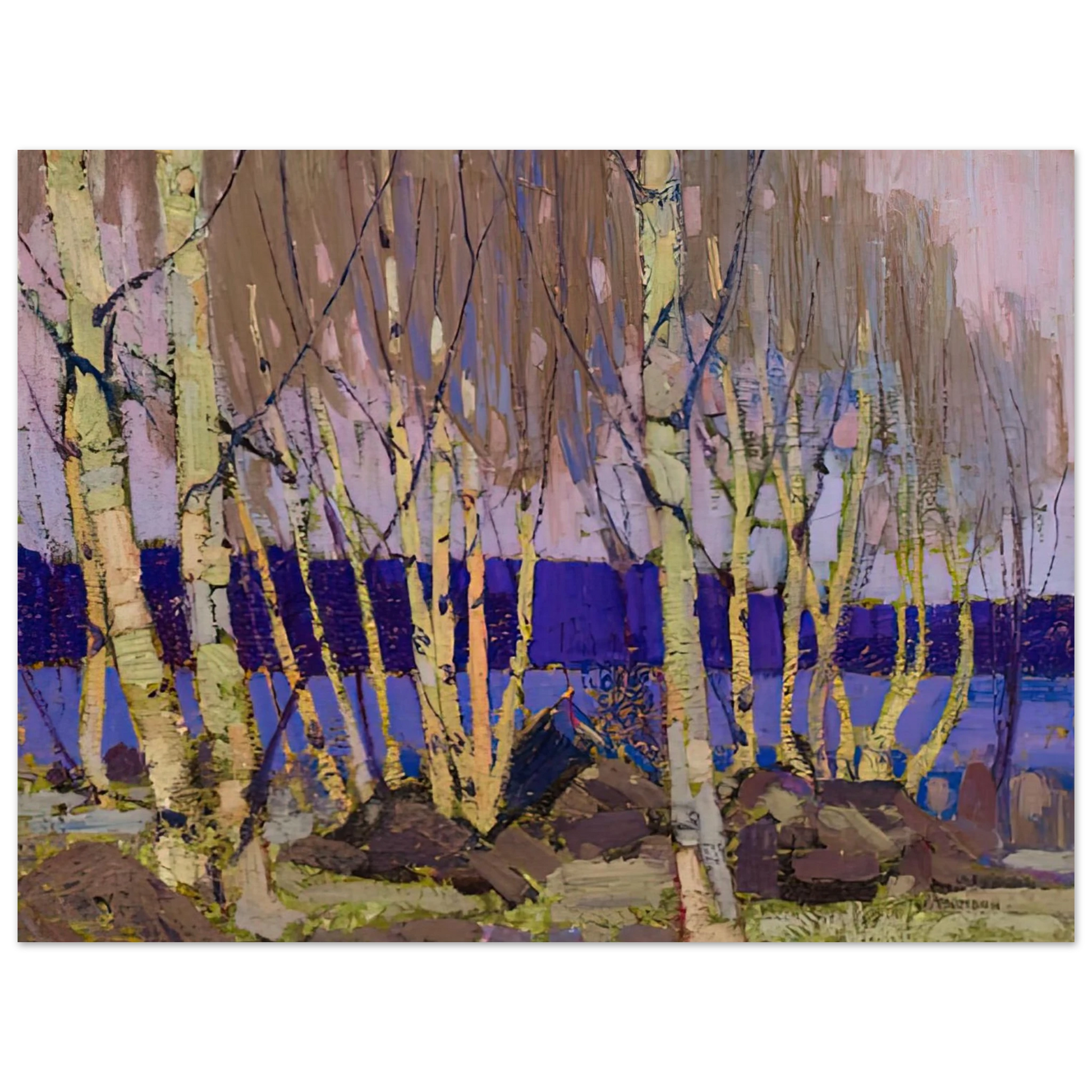 Tom Thomson - EVENING CANOE LAKE 1916 Fine Art Poster - Default Title