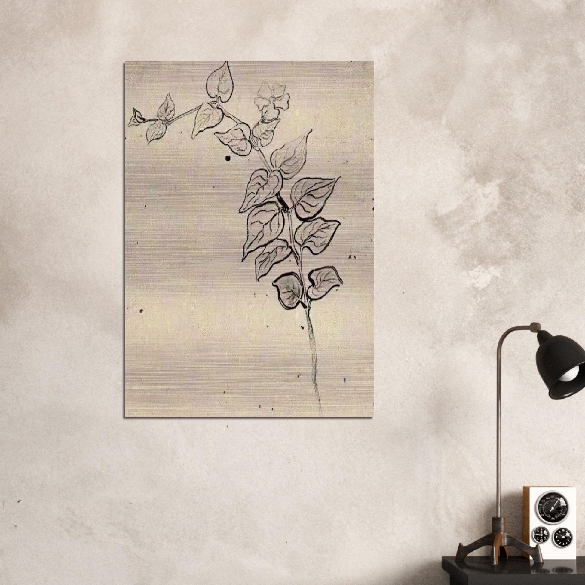 Branch with Leaves - Vincent van Gogh Brushed Aluminum Print - 70x100 cm / 28x40 inches | Vincent van Gogh Aluminum Print | Vincent van Gogh Prints