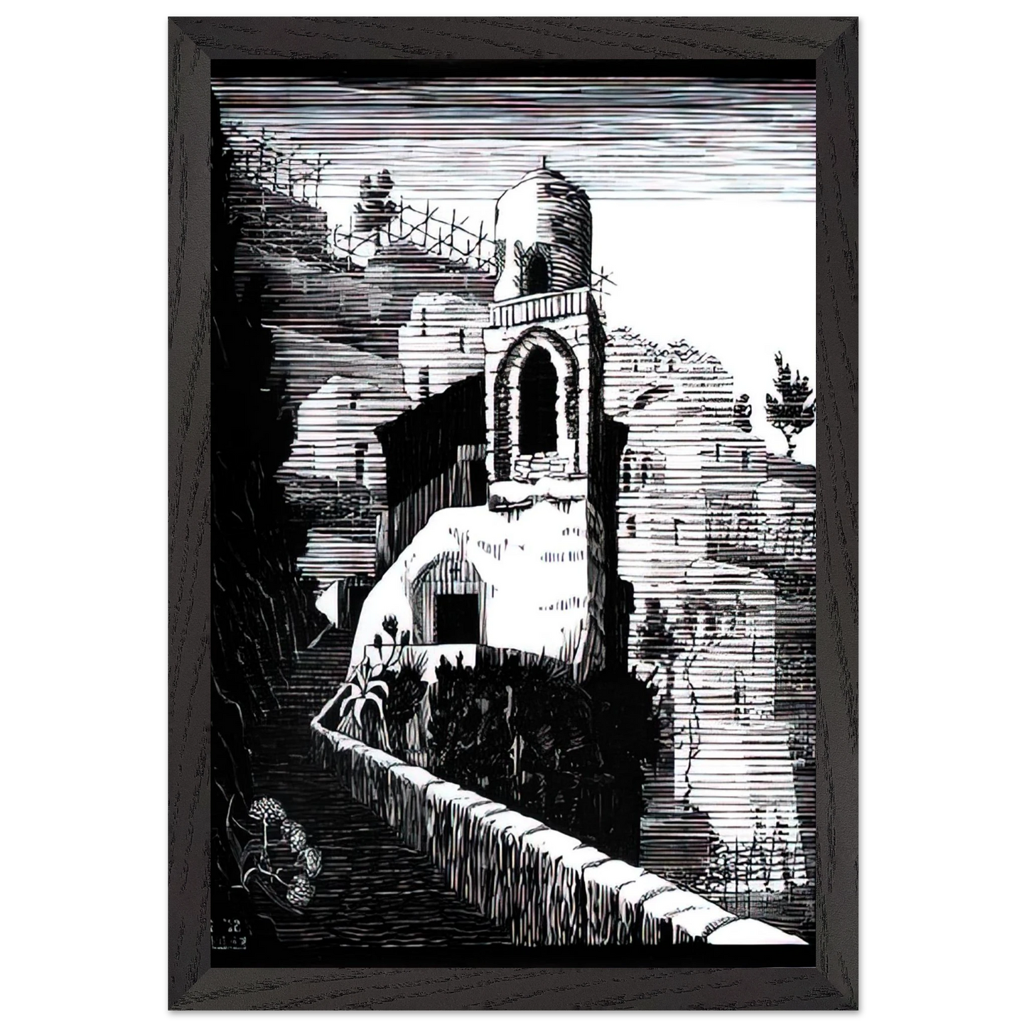 MC Escher - SAN GIOVANNI RAVELLO FEBRUARY 1932 1932 Wall Art - 60x80 cm / 24x32 inches - Fine Art Poster - -