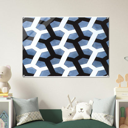 INTERLACED HEXAGON - MC Escher Acrylic Print - 70x100 cm / 28x40″ inches | MC Escher Wall Art | MC Escher Prints