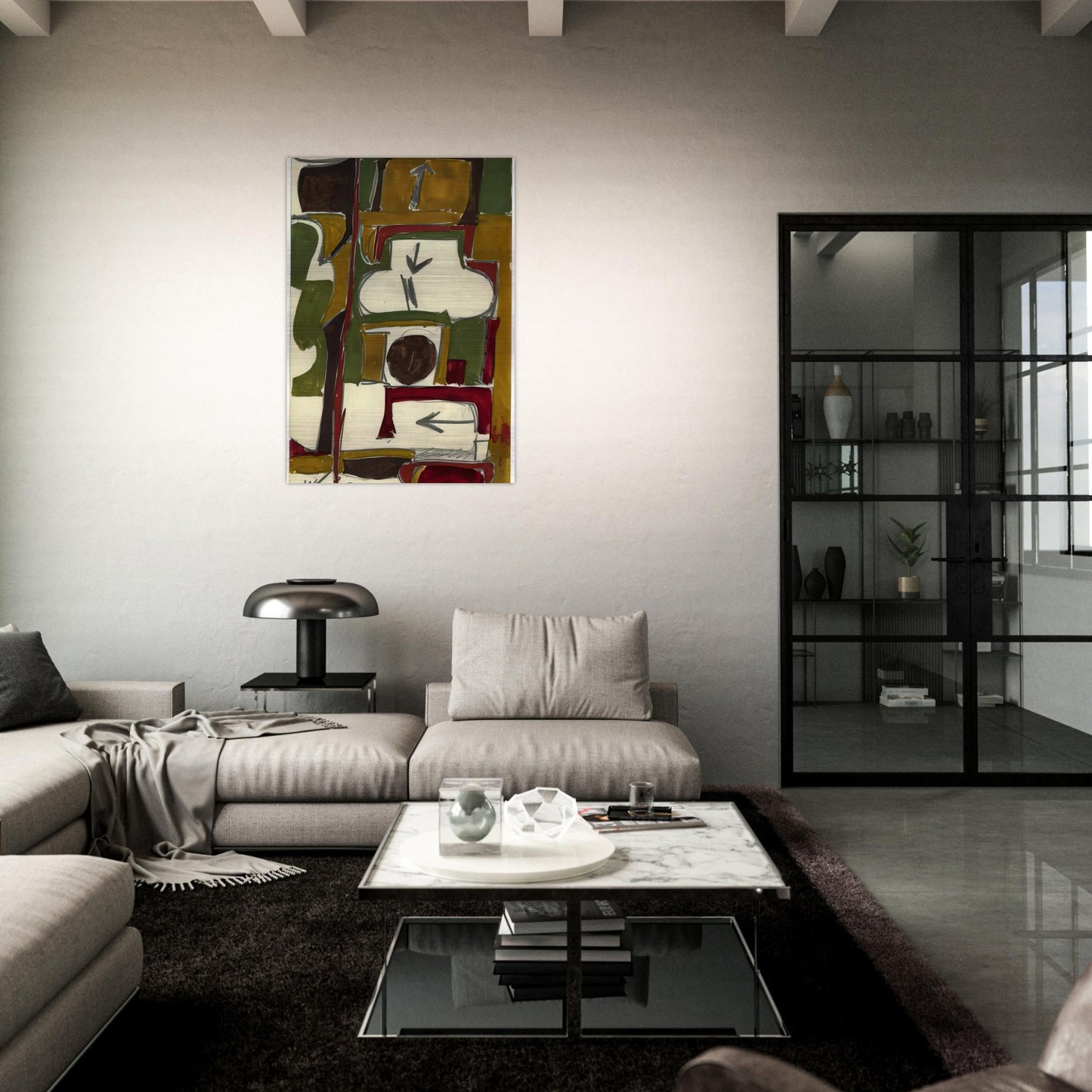 Untitled - 1956 - Will Barnet Brushed Aluminum Print - 70x100 cm / 28x40 inches | Will Barnet Aluminum Print | Will Barnet Prints