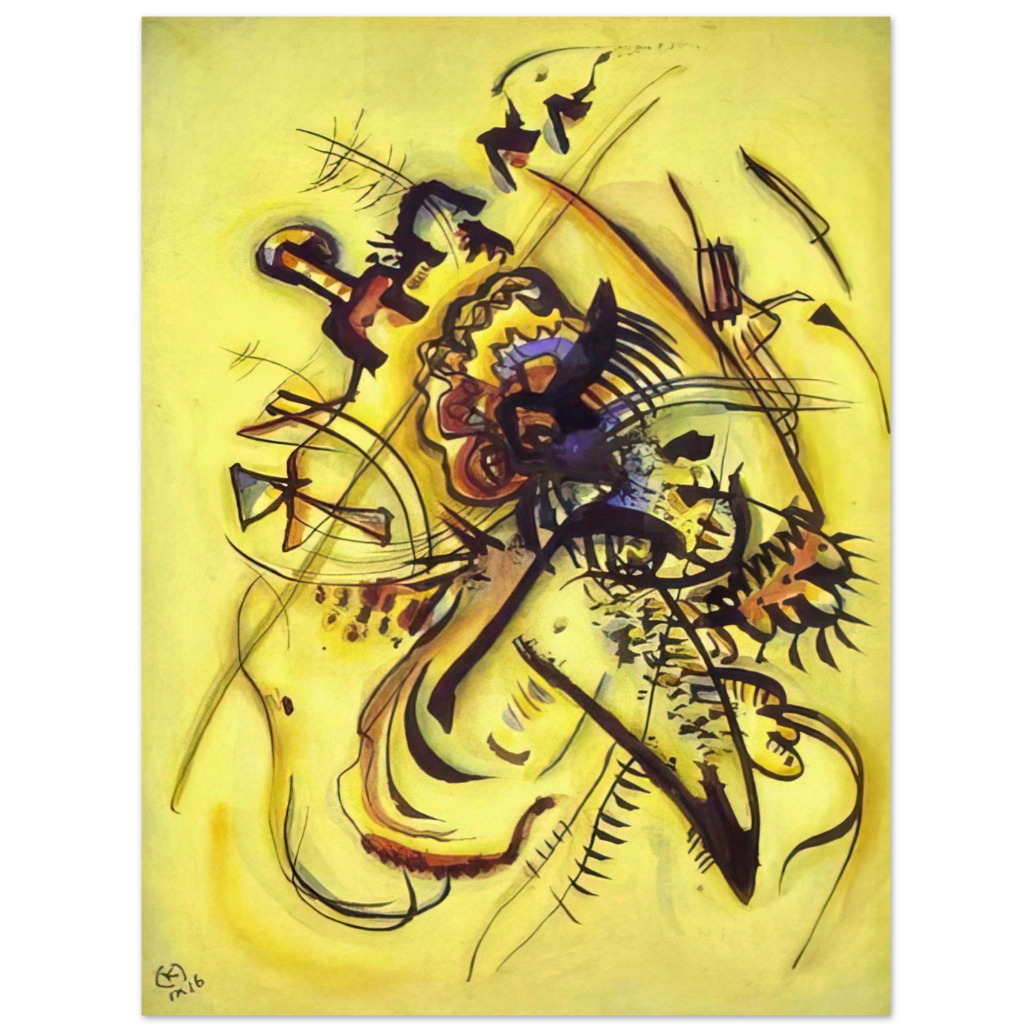 Wassily Kandinsky - TO THE UNKNOWN VOICE 1916 Fine Art Poster - Default Title