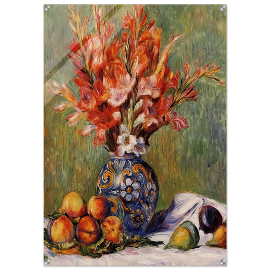 Flowers and Fruit - Pierre-Auguste Renoir Acrylic Print - 70x100 cm / 28x40″ inches | Pierre-Auguste Renoir Wall Art | Pierre-Auguste Renoir Prints