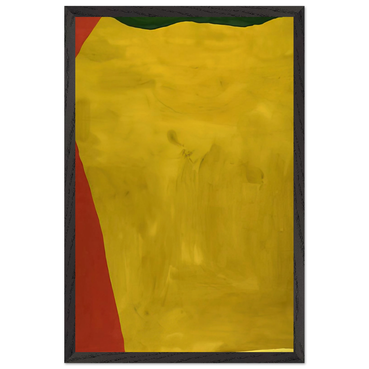 Helen Frankenthaler - Blessing of the Fleet - 1969 Wall art - 28x43  cm / XL (11x17 inches) - Premium Wooden Framed Poster With Fine Art Paper - Black frame