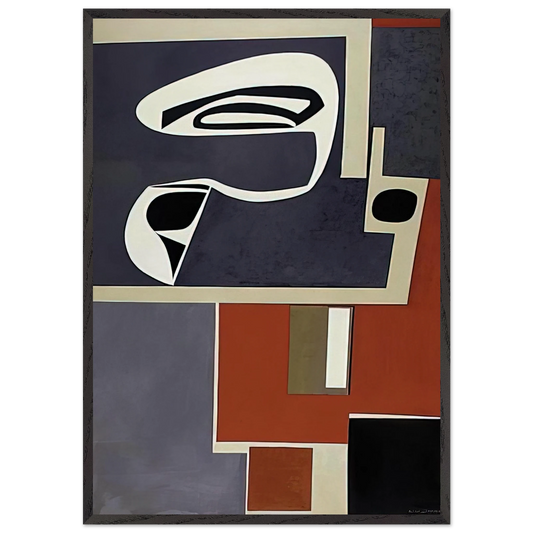 Whiplash - 1959 United States - Will Barnet Framed Art Print – Black Wooden Frame - Default Title - -Framed Art Print