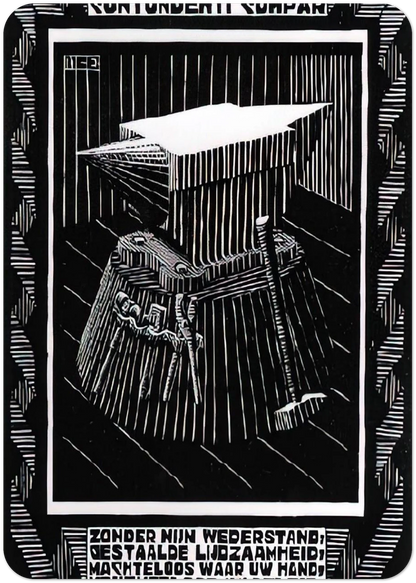 EMBLEMATA ANVIL By MC Escher Pack of 10 Post Cards | MC Escher Post Cards | A6 (10.5 x 14.8 cm) - 4.1 x 5.8 inches