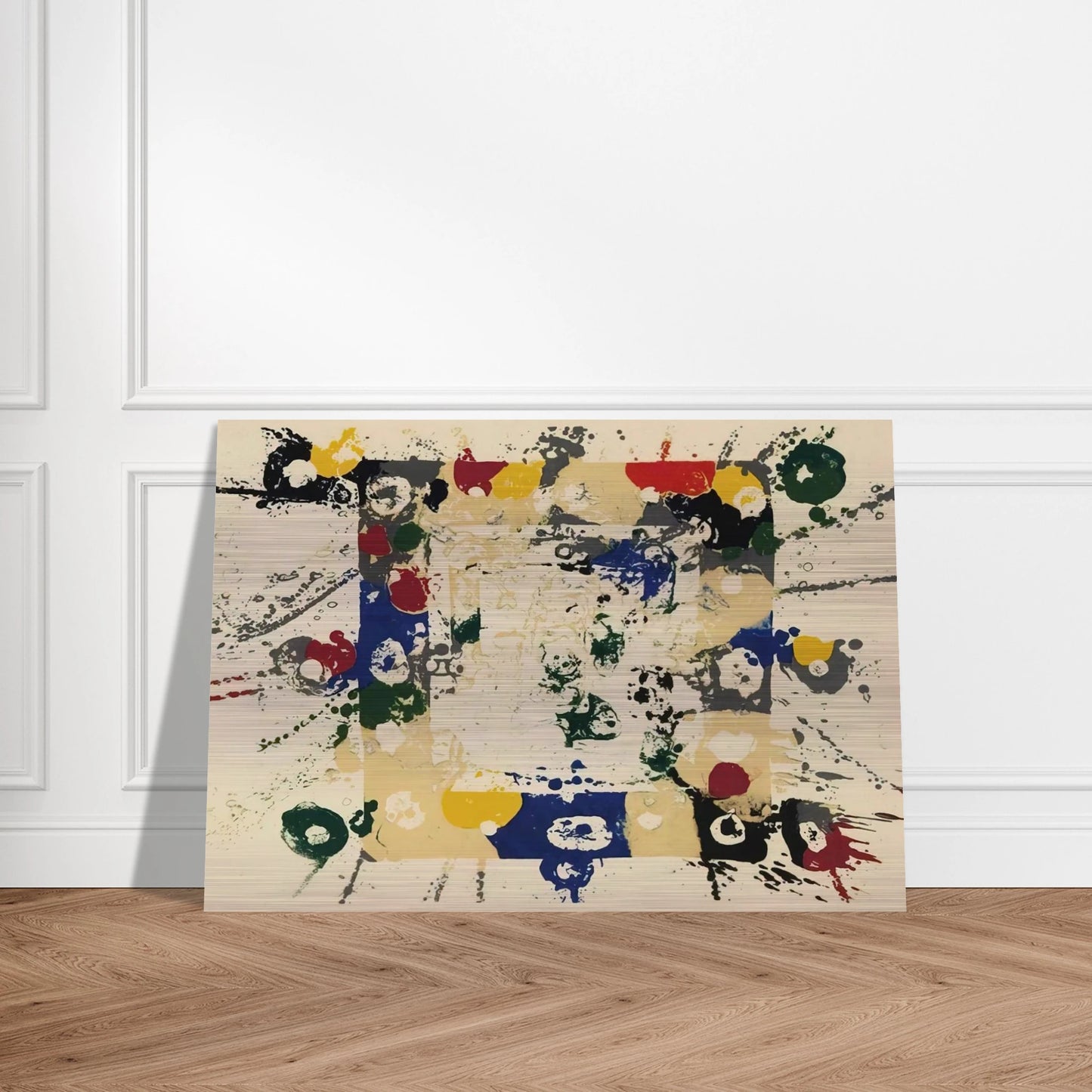 Untitled  SF143S  - Sam Francis Brushed Aluminum Print - 70x100 cm / 28x40 inches | Sam Francis Aluminum Print | Sam Francis Prints