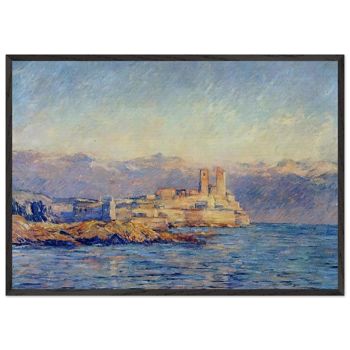 The Castle in Antibes - claude monet Framed Art Print – Black Wooden Frame - Default Title - -Framed Art Print