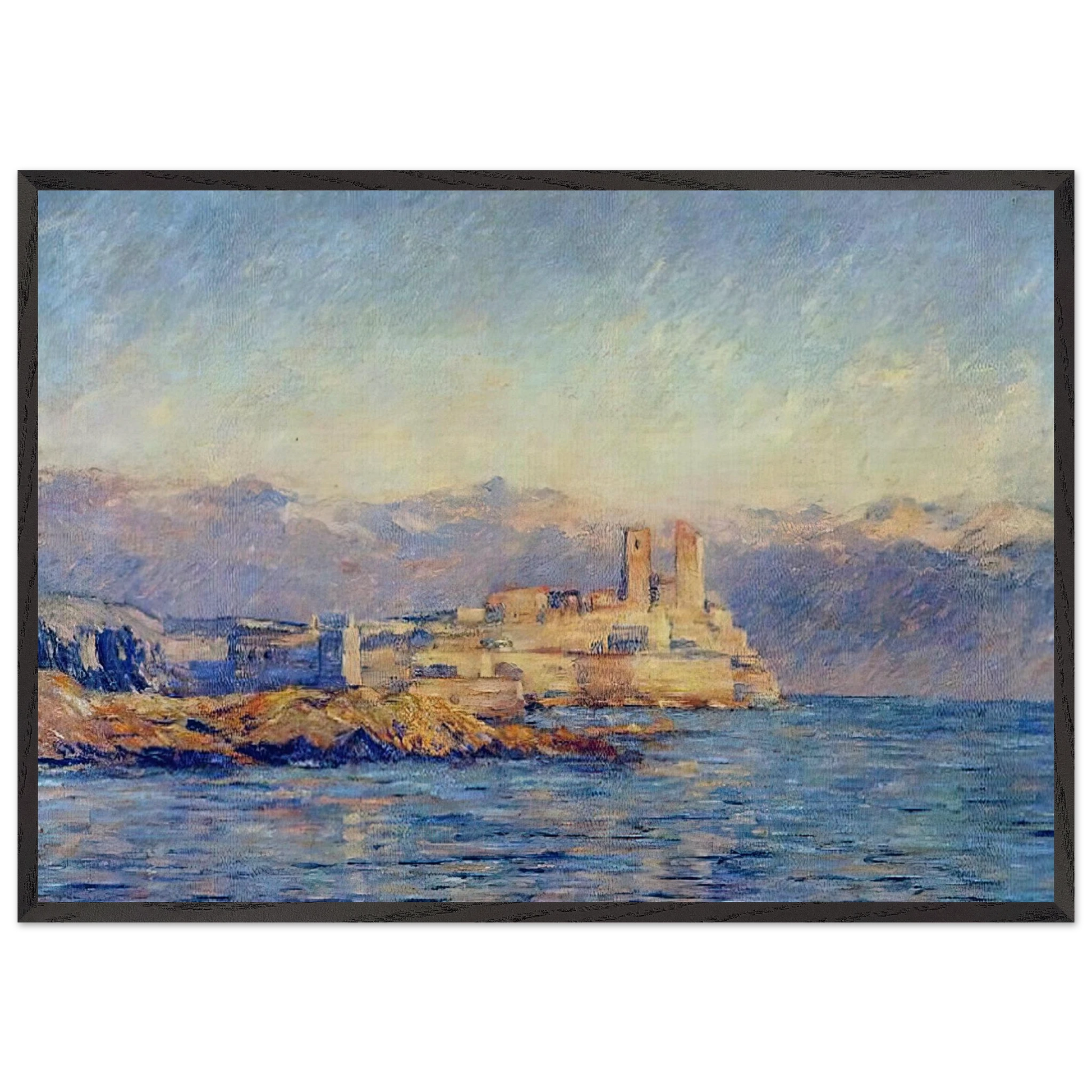 The Castle in Antibes - claude monet Framed Art Print – Black Wooden Frame - Default Title - -Framed Art Print