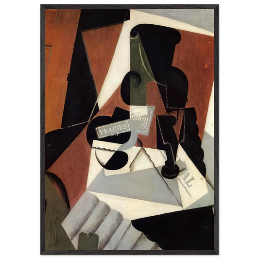 STRAWBERRY JAM 1917 - Juan Gris Framed Art Print – Black Wooden Frame - Default Title - -Framed Art Print