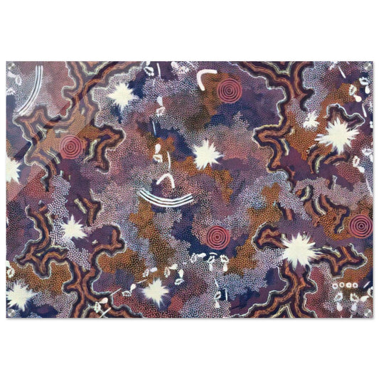 Ngarlu - 1994 - Clifford Possum Tjapaltjarri Acrylic Print - 70x100 cm / 28x40″ inches | Clifford Possum Tjapaltjarri Wall Art | Clifford Possum Tjapaltjarri Prints
