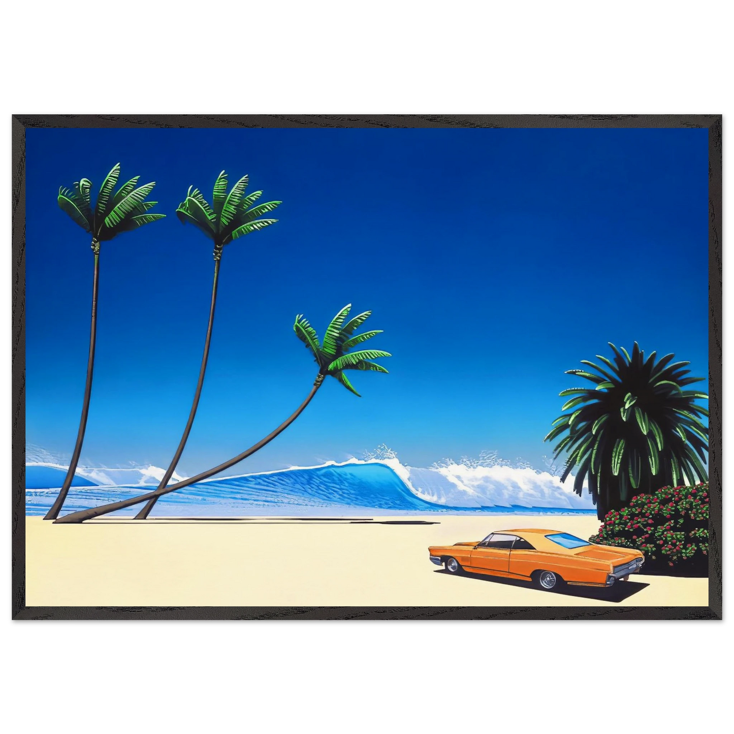 Impender Beach N2 - Hiroshi Nagai 70x100 cm / 28x40 inches Framed Art Print – Black Wooden Frame