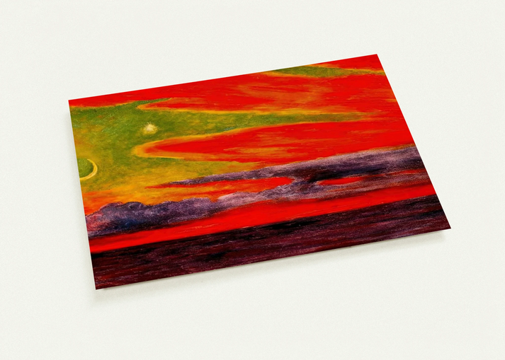 EVENING TWILIGHT AT ACAPULCO 1956 By Diego Rivera Pack of 10 Post Cards | Diego Rivera Post Cards | A6 (10.5 x 14.8 cm) - 4.1 x 5.8 inches