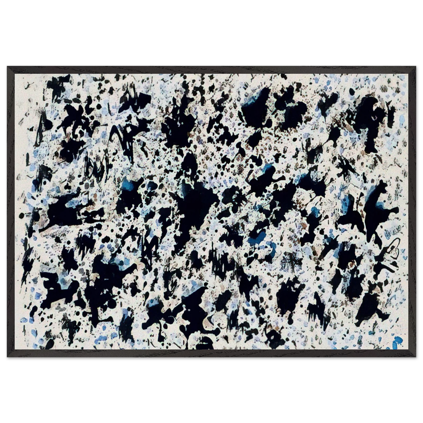 UNTITLED 1 N5 - Henri Michaux Framed Art Print – Black Wooden Frame - Default Title - -Framed Art Print