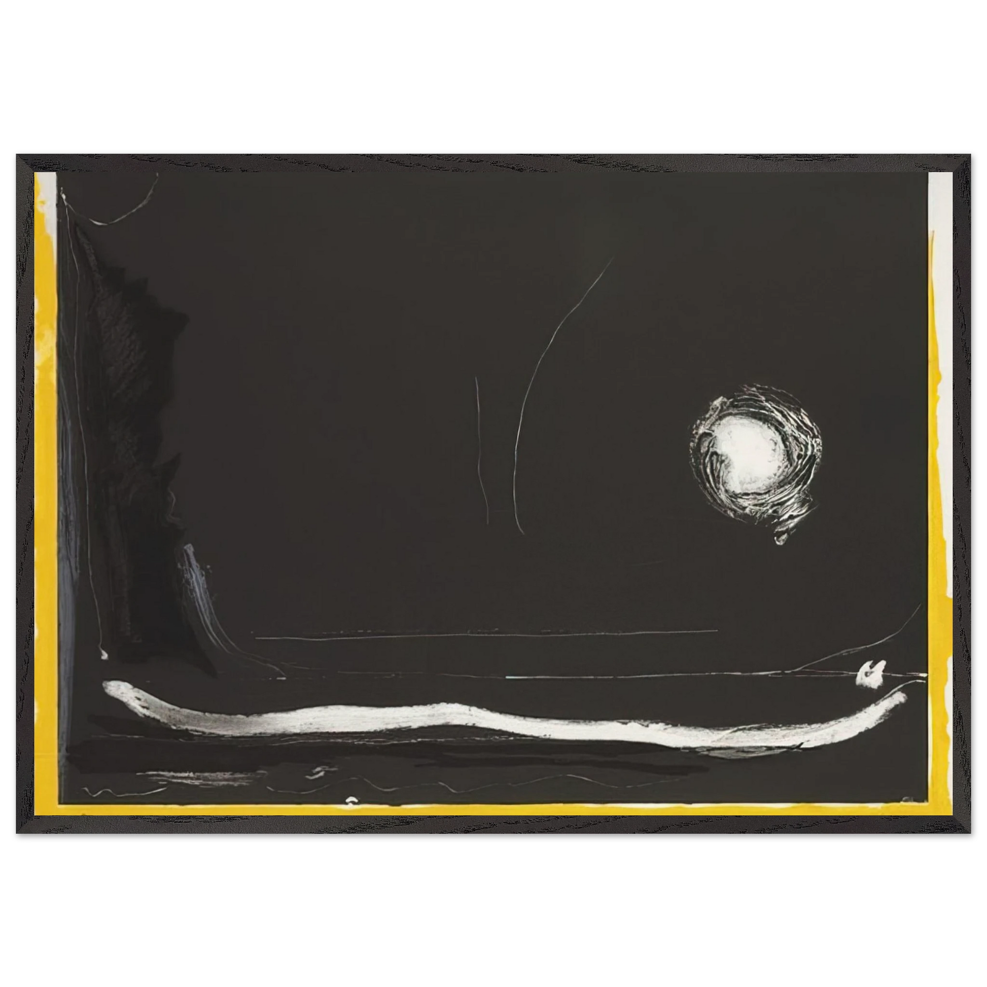 Yellow Jack - 1985 - Helen Frankenthaler Framed Art Print – Black Wooden Frame - Default Title - -Framed Art Print