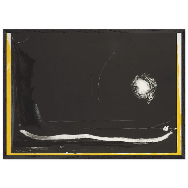 Yellow Jack - 1985 - Helen Frankenthaler 70x100 cm / 28x40 inches Framed Art Print – Black Wooden Frame
