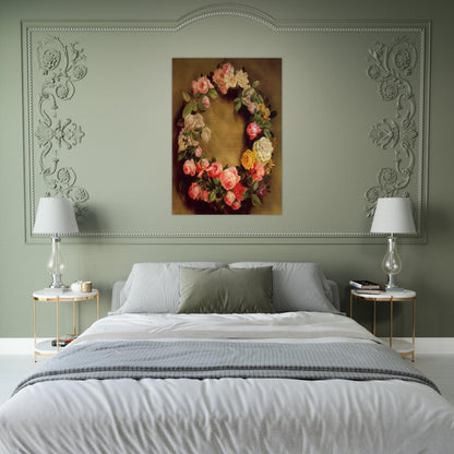 Crown of Roses - Pierre-Auguste Renoir Brushed Aluminum Print - 70x100 cm / 28x40 inches | Pierre-Auguste Renoir Aluminum Print | Pierre-Auguste Renoir Prints