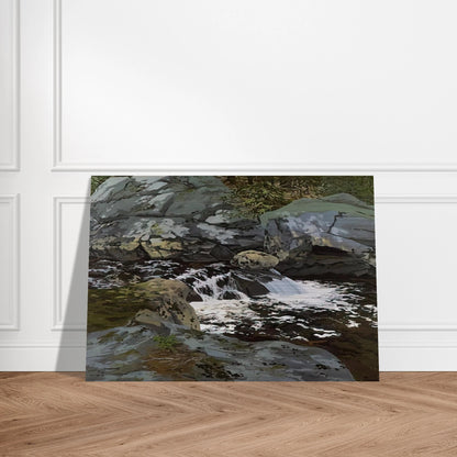 Cascade - 1974 - Neil Welliver Brushed Aluminum Print - 70x100 cm / 28x40 inches | Neil Welliver Aluminum Print | Neil Welliver Prints