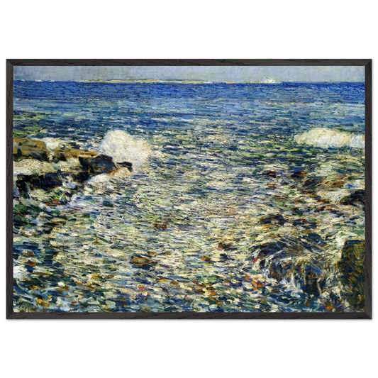 Surf Isles of Shoals - Childe Hassam Framed Art Print – Black Wooden Frame - Default Title - -Framed Art Print