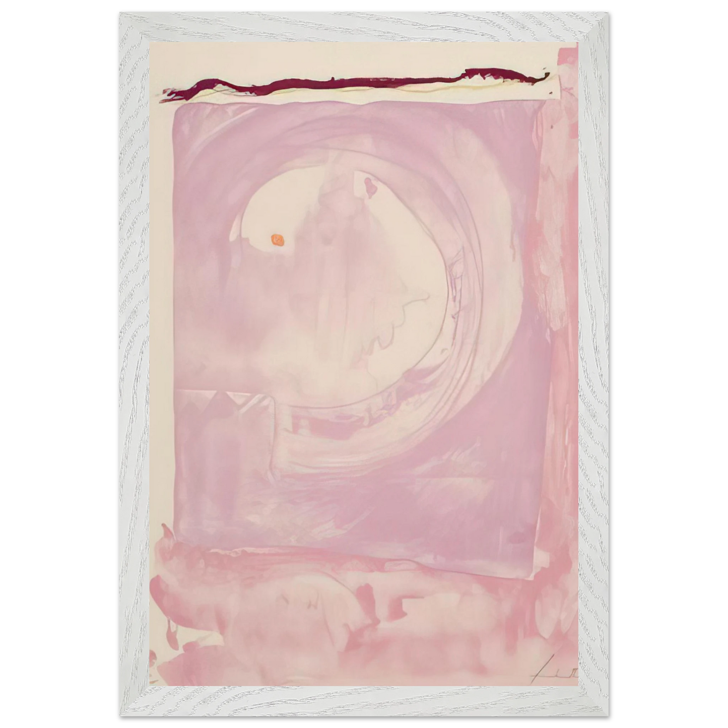 Helen Frankenthaler - Reflections IX - 1995 Wall art - 21x29.7 cm / 8x12" - Premium Wooden Framed Poster With Fine Art Paper - Black frame
