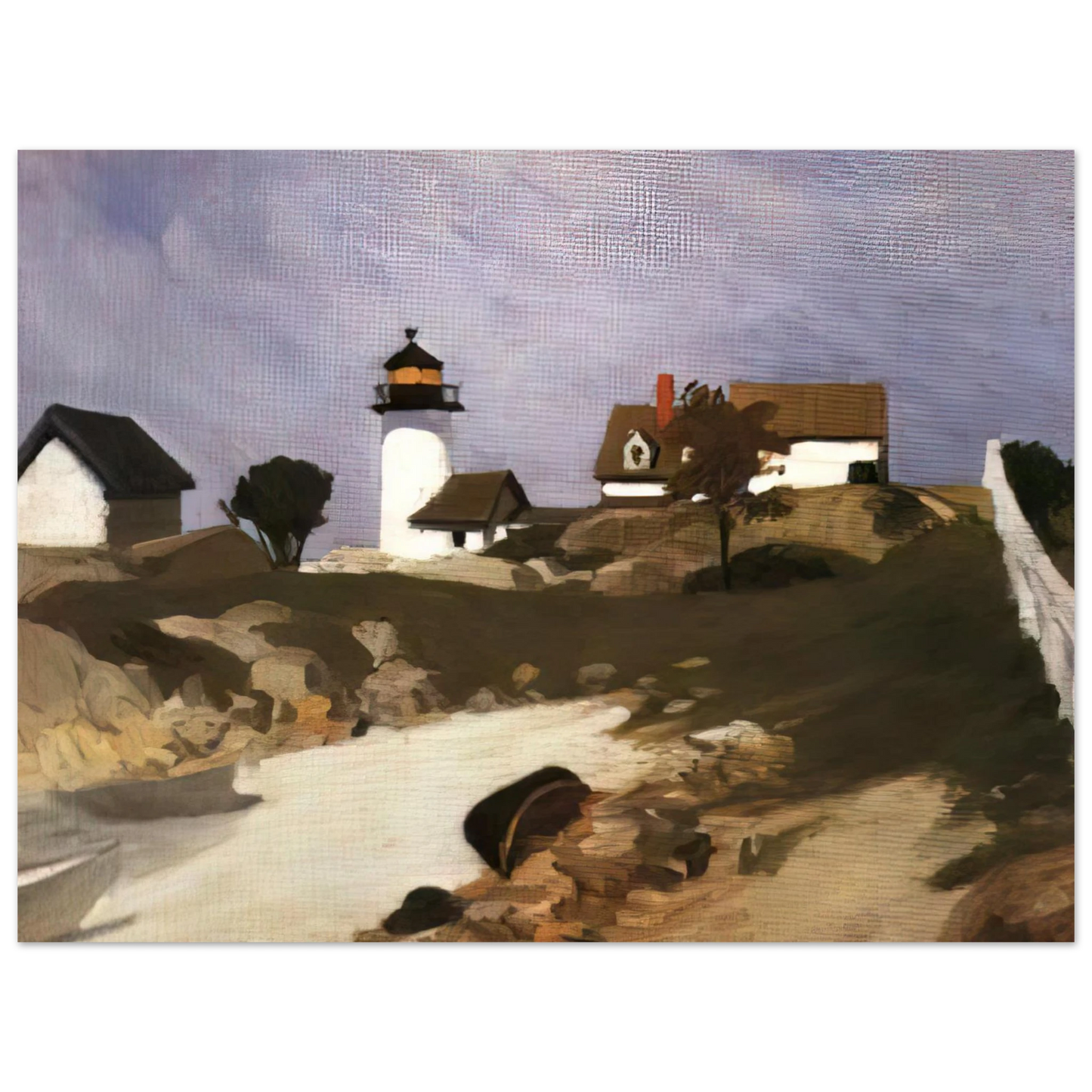 Edward Hopper - Squam Light Fine Art Poster - 13x18 cm / 5x7 inches