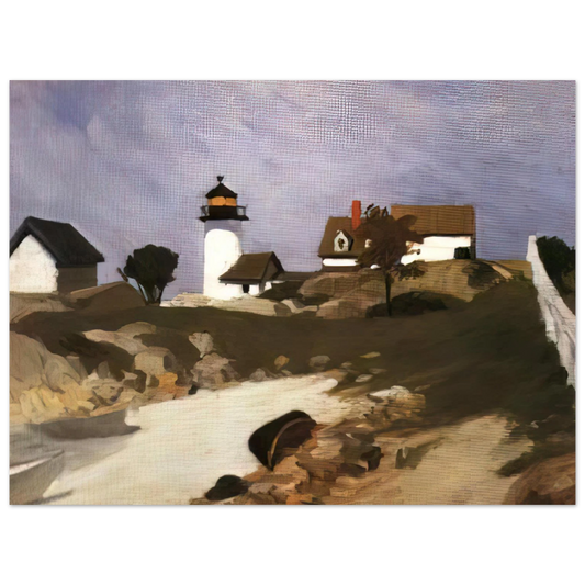 Edward Hopper - Squam Light Fine Art Poster - 13x18 cm / 5x7 inches