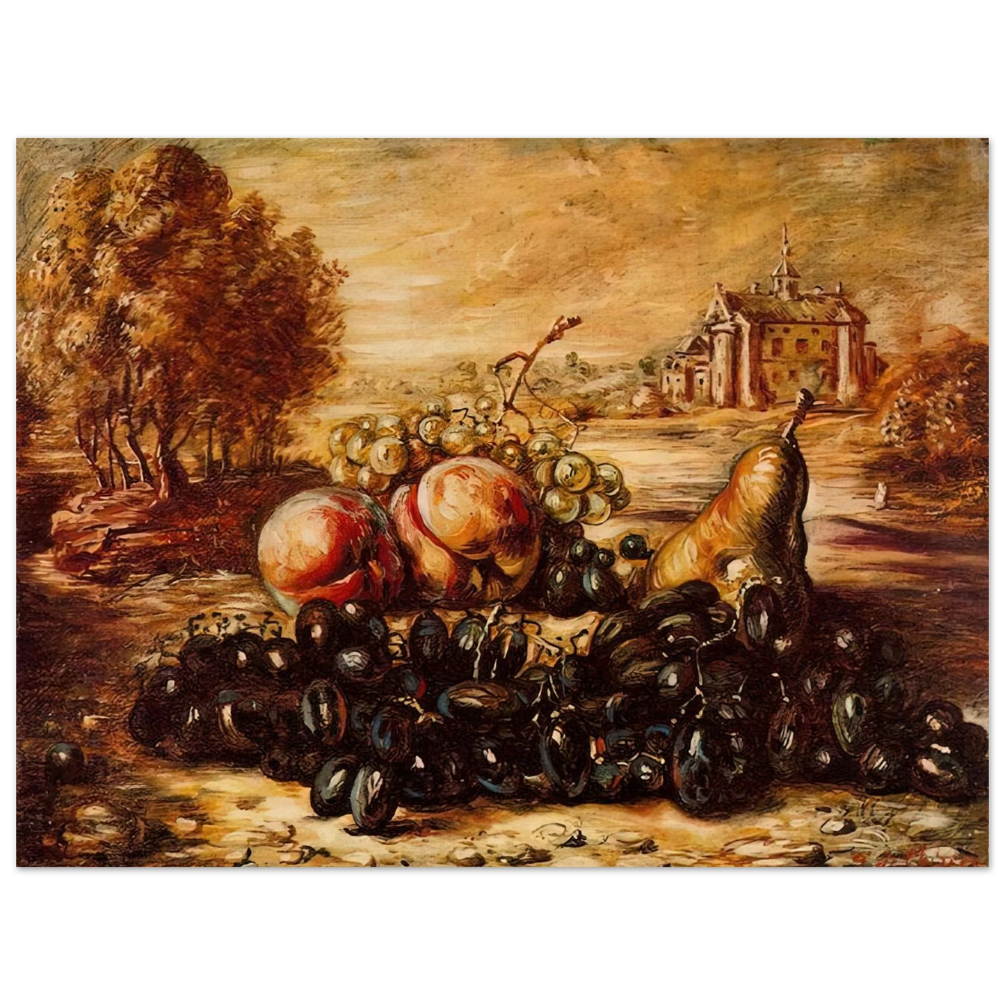 Giorgio de Chirico - BLACK GRAPE Fine Art Poster - Default Title