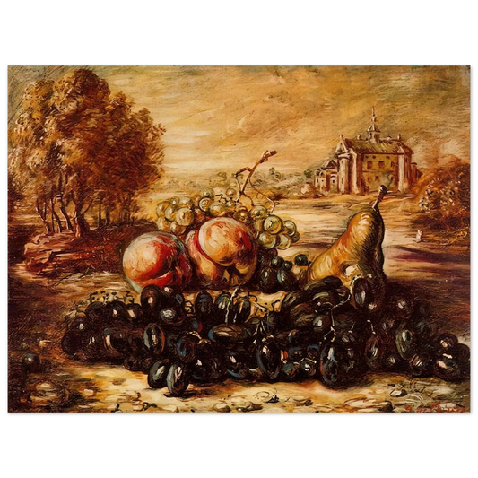 Giorgio de Chirico - BLACK GRAPE Fine Art Poster - Default Title