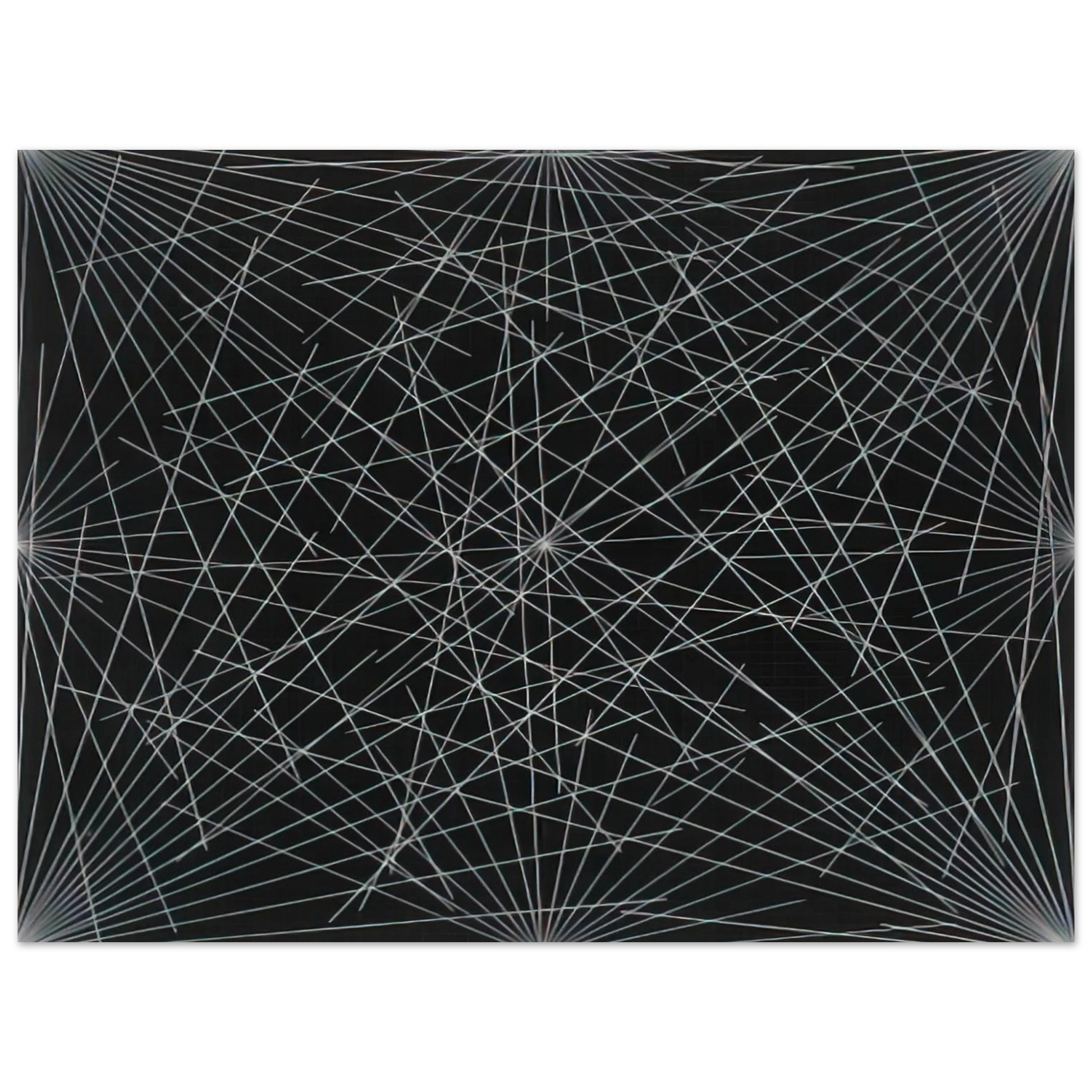 Sol LeWitt - Lines From Corners, Sides  the Centre, to Points on a Grid Fine Art Poster - Default Title