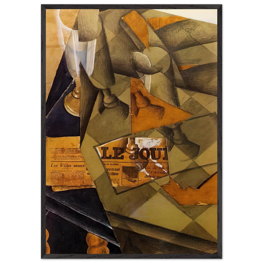 STILL LIFE 1914 N2 - Juan Gris Framed Art Print – Black Wooden Frame - Default Title - -Framed Art Print