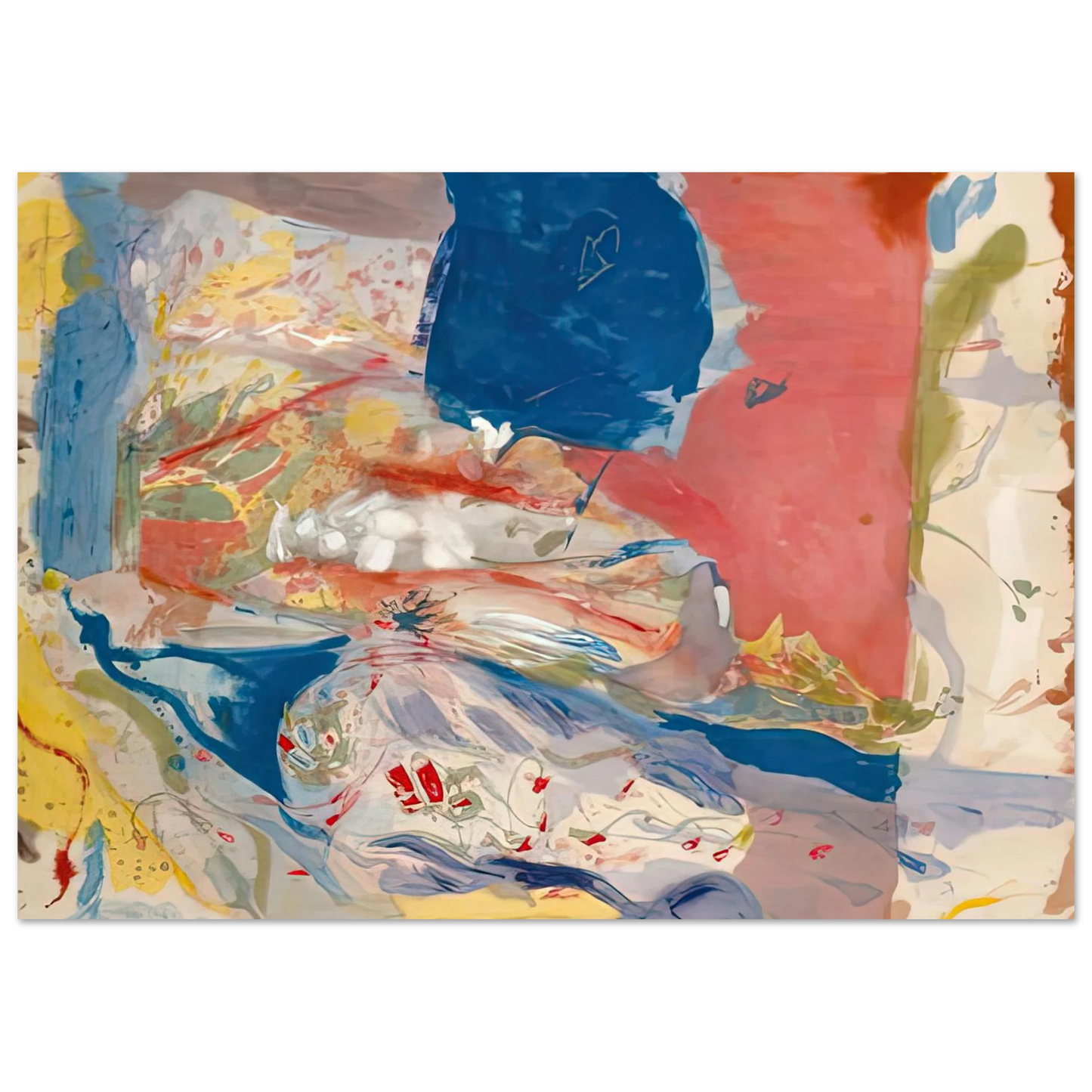 Helen Frankenthaler - Lorelei, 1957- Wall Art - 30x40 cm / 12x16 inches - Premium Wooden Framed Poster With Fine Art Paper - Black frame