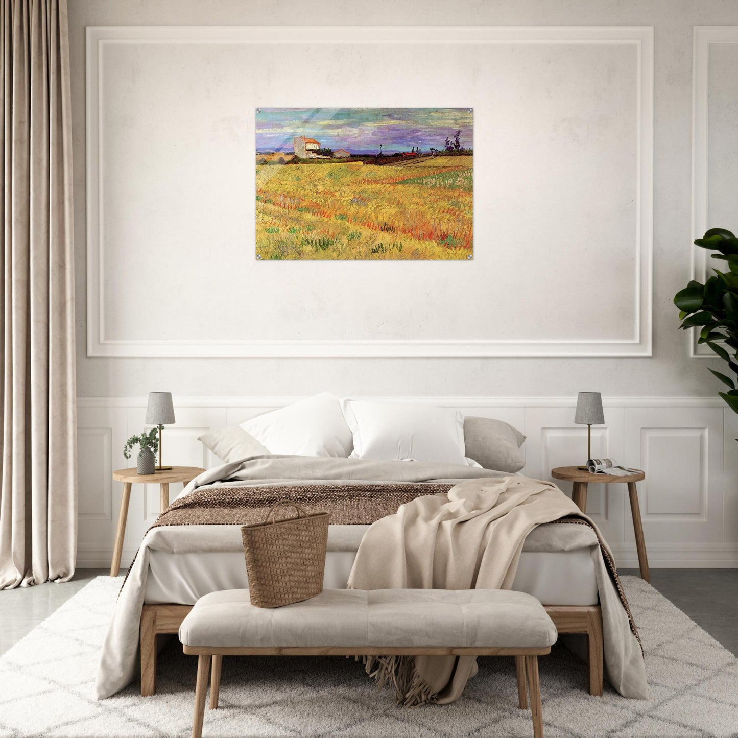 Wheat Field - Vincent van Gogh Acrylic Print - 70x100 cm / 28x40″ inches