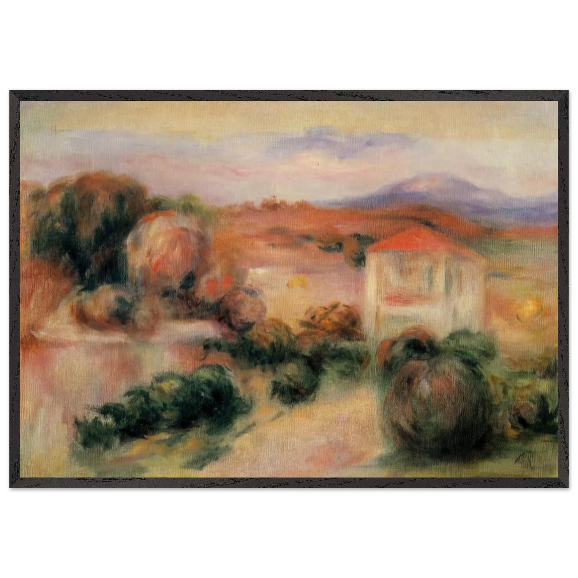 White Houses - Pierre-Auguste Renoir Framed Art Print – Black Wooden Frame - Default Title - -Framed Art Print