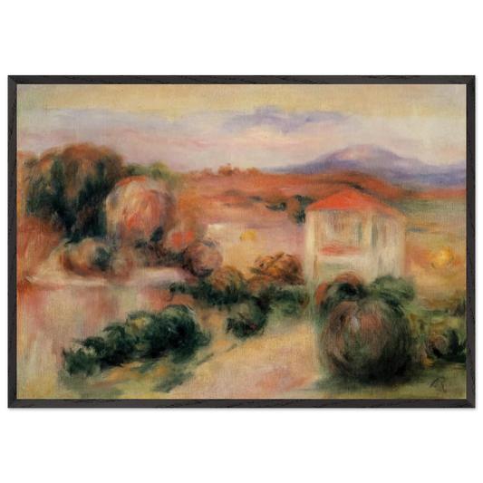 White Houses - Pierre-Auguste Renoir 70x100 cm / 28x40 inches Framed Art Print – Black Wooden Frame