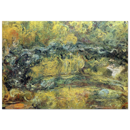 The Japanis Bridge Footbridge over the Water-Lily Pond - claude monet Brushed Aluminum Print - 70x100 cm / 28x40 inches | claude monet Aluminum Print | claude monet Prints