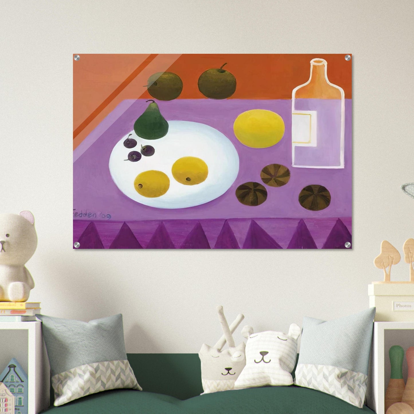 Fruit - 2009 - Mary Fedden Acrylic Print - 70x100 cm / 28x40″ inches | Mary Fedden Wall Art | Mary Fedden Prints