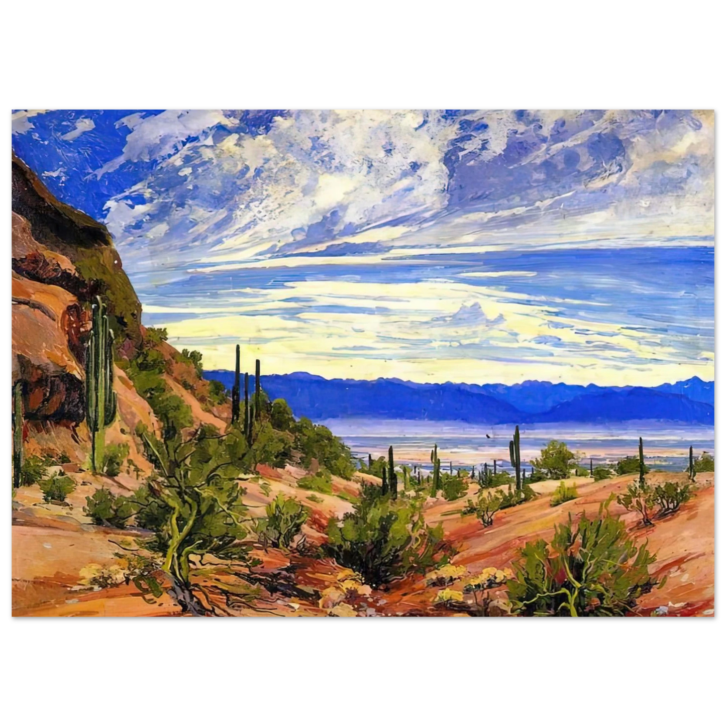 Maynard Dixon - WASHOE WICKIUP 1919 Wall art - A1 (59.4 x 84.1  cm) - Premium Wooden Framed Poster With Fine Art Paper - Black frame