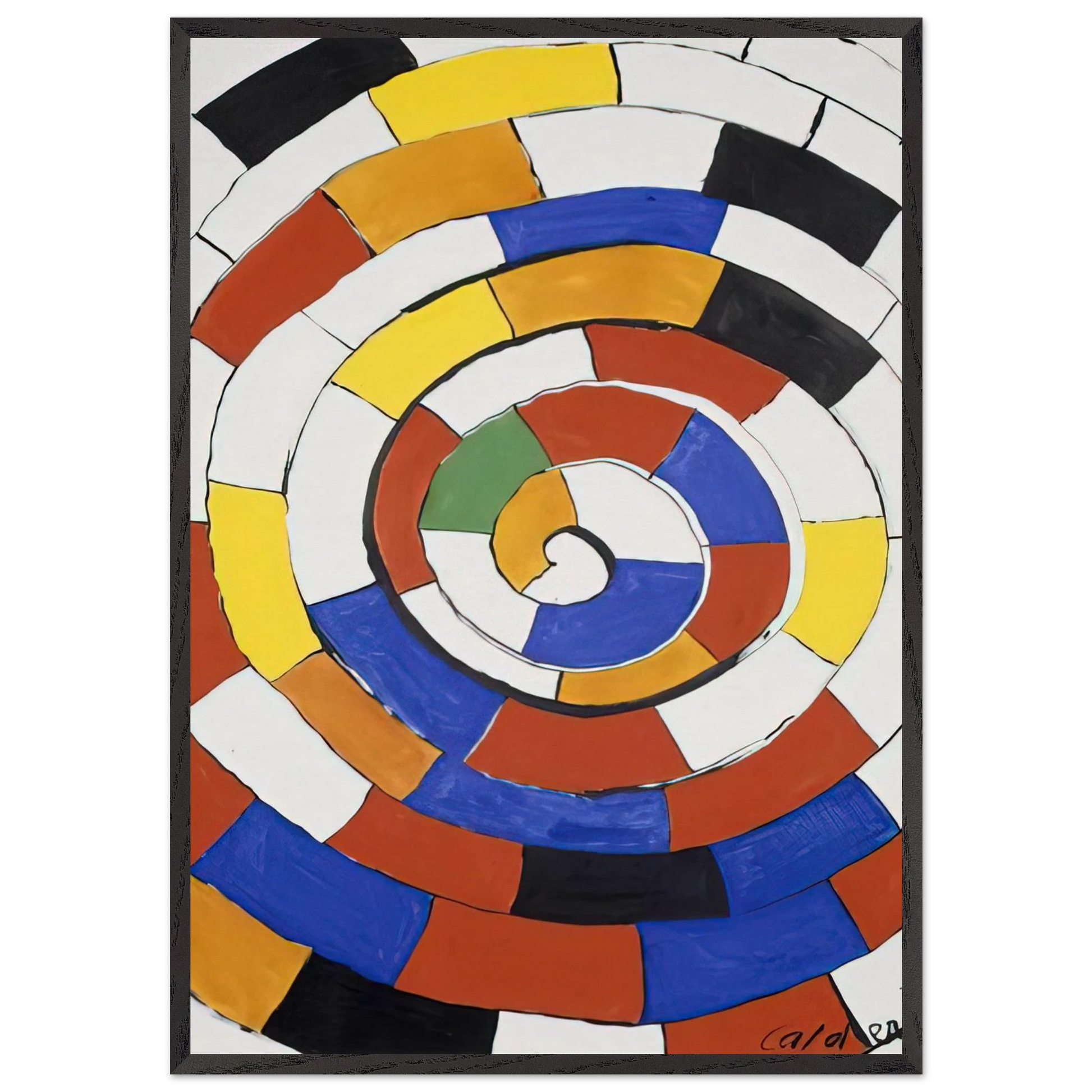 SPIRAL 1970 - Alexander Calder Framed Art Print – Black Wooden Frame - Default Title - -Framed Art Print