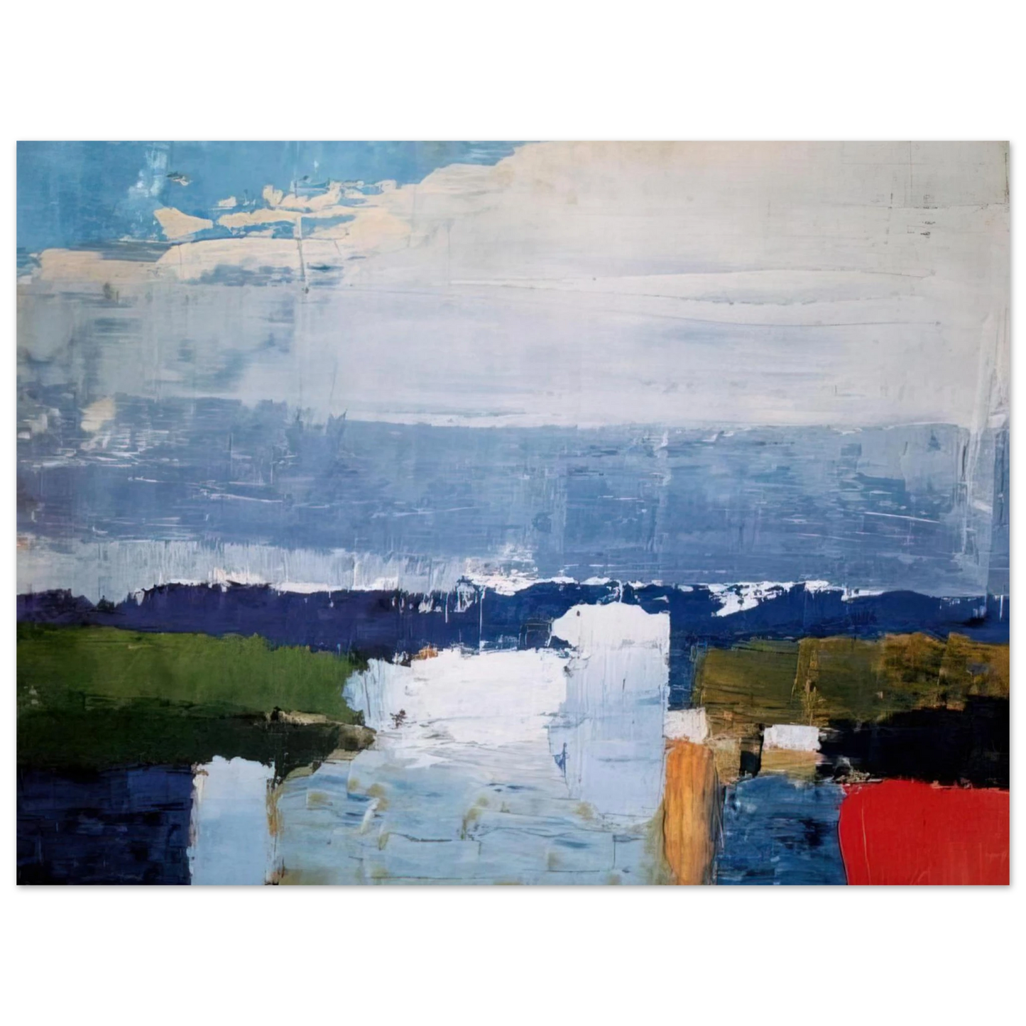 Nicolas de Stael - Paysage du midi - Art Informel Fine Art Poster - 13x18 cm / 5x7 inches
