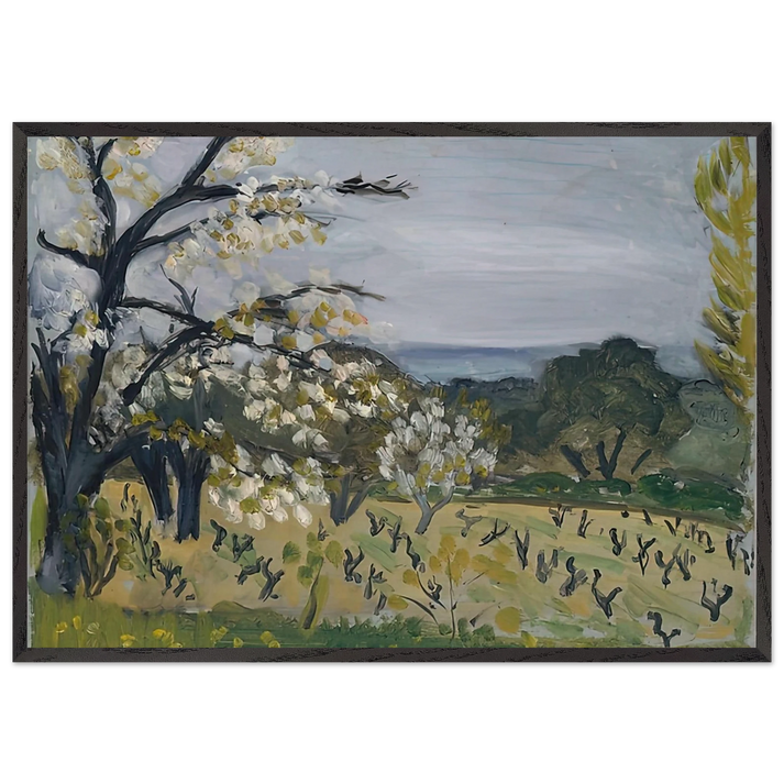 LANDSCAPE NICE 1919 - Henri Matisse 70x100 cm / 28x40 inches Framed Art Print – Black Wooden Frame