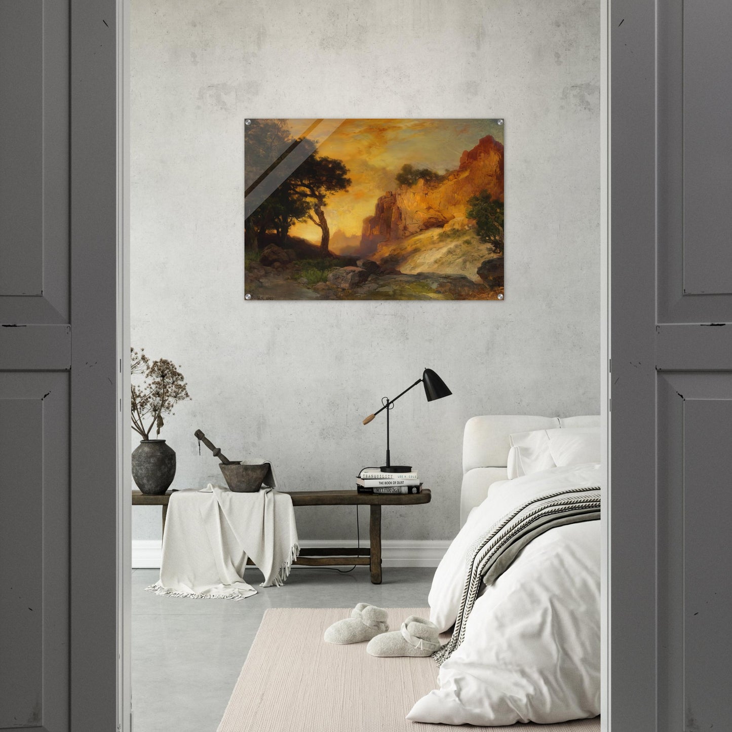 A Side Canyon - Thomas Moran Acrylic Print - 70x100 cm / 28x40″ inches | Thomas Moran Wall Art | Thomas Moran Prints