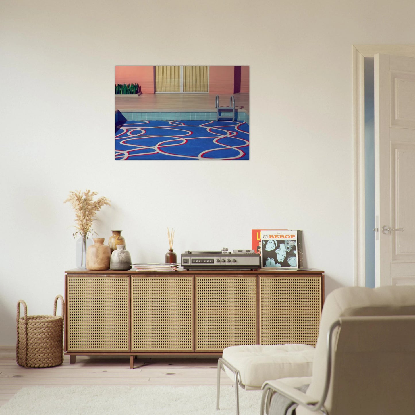 David Hockney - David Hockney Brushed Aluminum Print - 70x100 cm / 28x40 inches | David Hockney Aluminum Print | David Hockney Prints