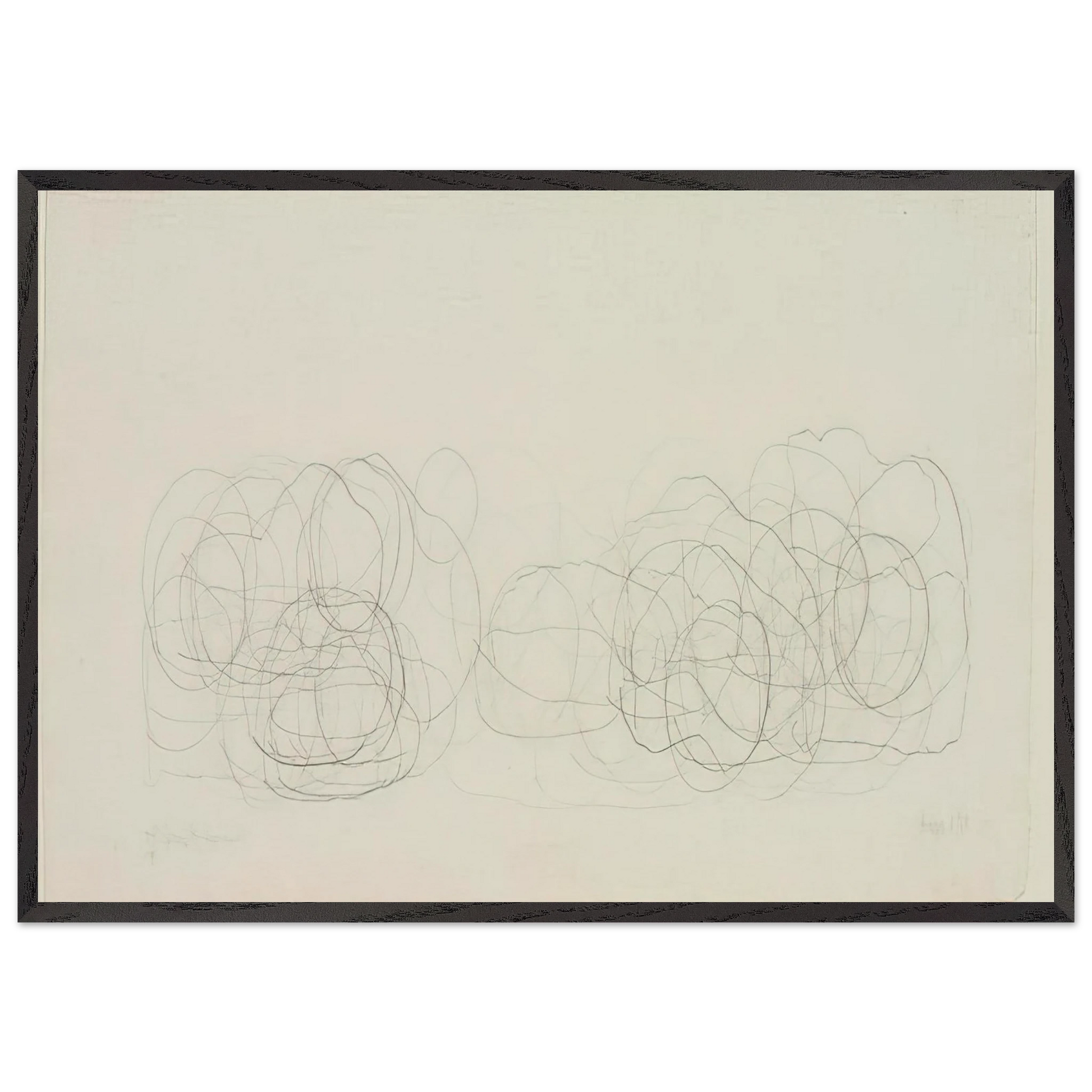 7R15 Where RRyoanji - 1983 - John Cage Framed Art Print – Black Wooden Frame - Default Title - -Framed Art Print